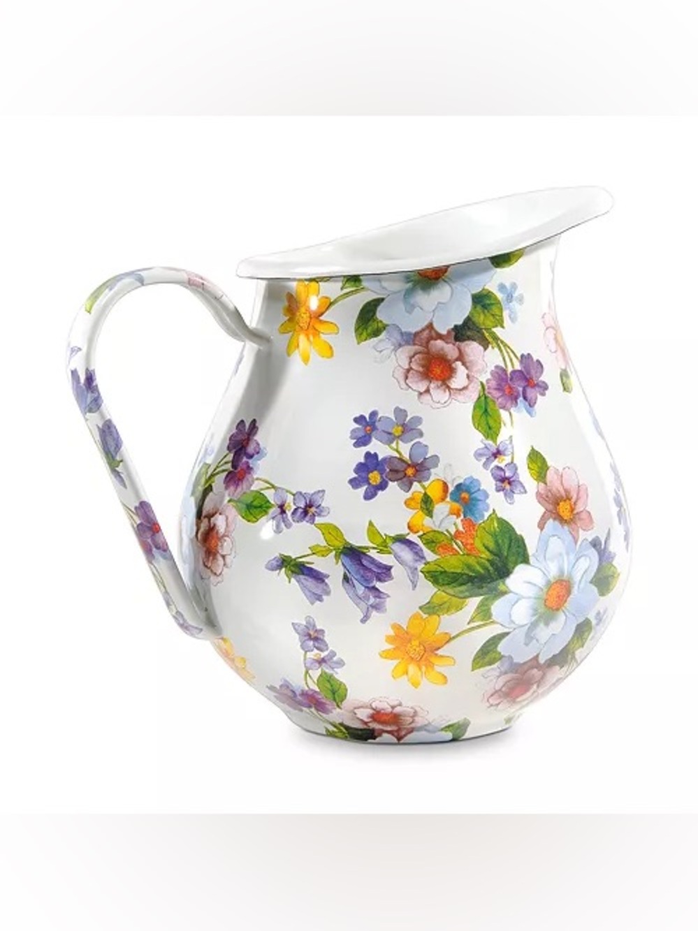 MacKenzie-Childs Flower Market Pitcher in White